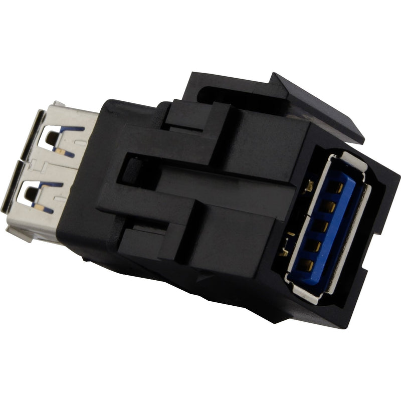 Merten - Einsatz/Abdeckung für Kommunikationstechnik USB-Keystone MEG4582-0001 USB 3.0 schwarz