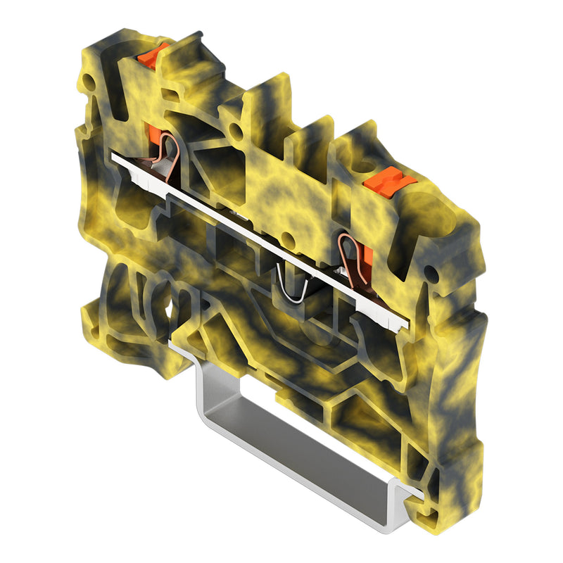 WAGO - Durchgangs-Reihenklemme 2-Leiter-Durchgangsklemme 2202-1201/000-053 Drücker,2,5mm²,dgrge − 100 Stück