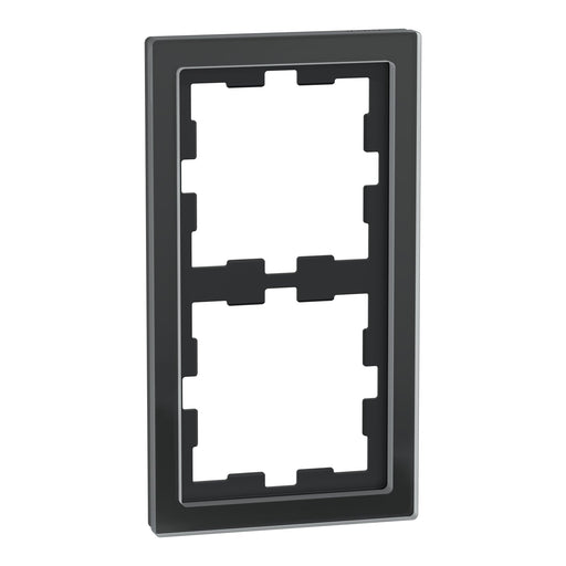Merten - Abdeckrahmen Rahmen 2f.onyxsw MEG4020-6503 D-Life Glas