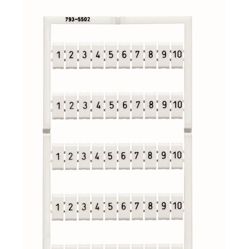 WAGO - Klemmenmarkierung WMB-Bezeichnungssystem 793-5502 W:1-10 je(10x)