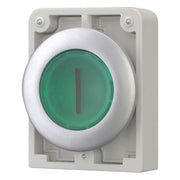 Eaton - Frontelement für Drucktaster Leuchtdrucktaste RMQ-Titan M30C-FDRL-G-X1 flach rastend bes