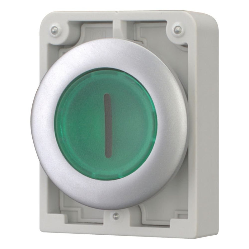 Eaton - Frontelement für Drucktaster Leuchtdrucktaste RMQ-Titan M30C-FDRL-G-X1 flach rastend bes