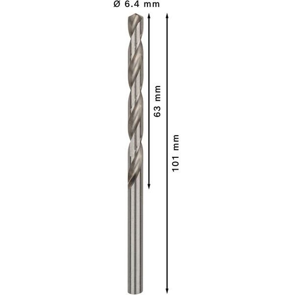 Bosch - Bohrer PRO Metal HSS-G 2608595335 Spiralbohrer 6,4 x