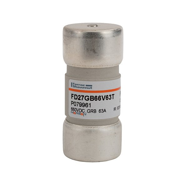 Mersen - Zylindrische Sicherung Sicherungseinsatz FD27GRB66V63T 27x60 DC660V 63A − 10 Stück