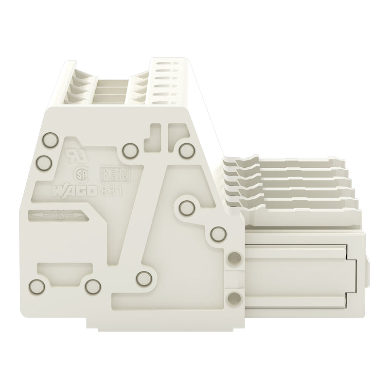 WAGO - Ein- und mehrpolige Klemmenleiste 1-Leiter-Federleiste 831-3106 CAGECLAMP,10mm²,lgr − 24 Stück
