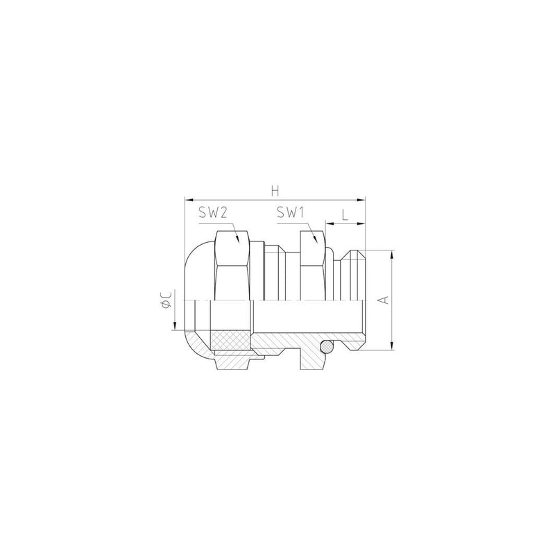 Jacob - Kabelverschraubung 111010 WADIM10X1,5 − 100 Stück