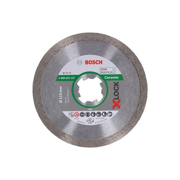 Bosch - Trenn-/Schleifscheibe X-LOCK Diamanttrennscheibe 2608615137 Standard for Ceramic