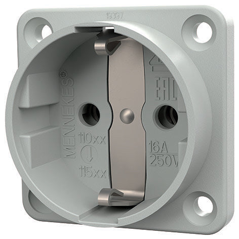 Mennekes - Schutzkontakt-Anbausteckdose SCHUKO-Anbau-Steckdose 11510 16A2p+E 230V GR
