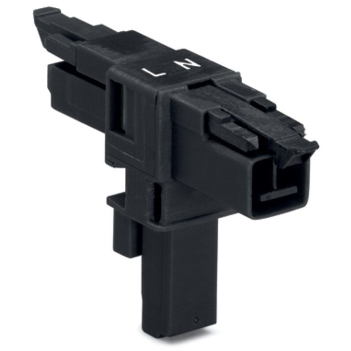 WAGO - Kompaktverteiler für steckbare Gebäudeinstallation T-Verteiler 2-polig 890-1606 Kod. A,schwarz − 25 Stück