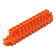 WAGO - Leiterplattensteckverbinder THT-Federleiste gerade 232-172/031-000 Maß 5,08mm,orange − 25 Stück