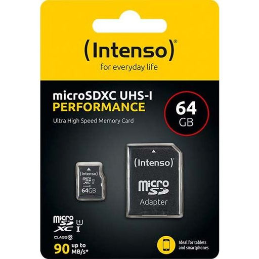 Intenso - Speichermedium digital microSDXC Card 64GB 3424490 PerformClass10,U1