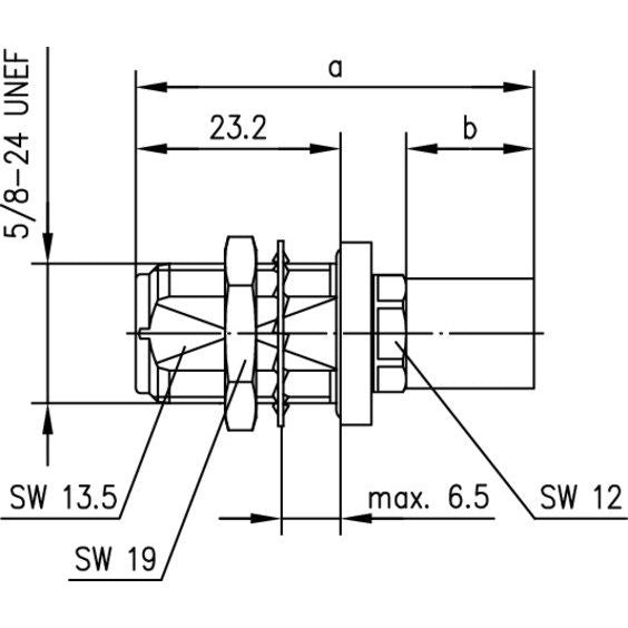 Telegärtner - Koax-Steckverbinder N-Kabeleinbaubuchse 50Ohm 100024085 cr,TA,RG214/U,RG393