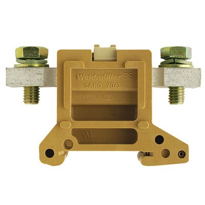 Weidmüller - Durchgangs-Reihenklemme Reihenklemme SAKG 70/35 II/GW − 10 Stück