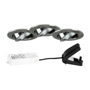 Brumberg Leuchten - Downlight/Strahler/Flutlicht LED-Strahlerset (VE3) 39463153S3 nickel