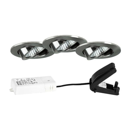 Brumberg Leuchten - Downlight/Strahler/Flutlicht LED-Strahlerset (VE3) 39463153S3 nickel