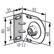 Somfy - Zubehör/Ersatzteile für Tor-/Rollladenantriebe Flanschgegenlager 9410633 mit Kalottenlager