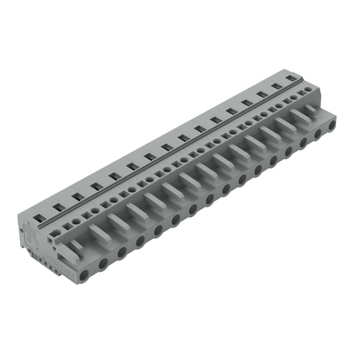 WAGO - Kabelsteckverbinder für Leiterplattensteckverbinder 1-Leiter-Federleiste 231-216/026-000 CAGECLAMP,2,5 mm²,gr − 10 Stück