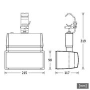LTS Licht&Leuchten - Downlight/Strahler/Flutlicht LED-Stromschienenstrahler EL 303.40.5 si 4000K 75°silber