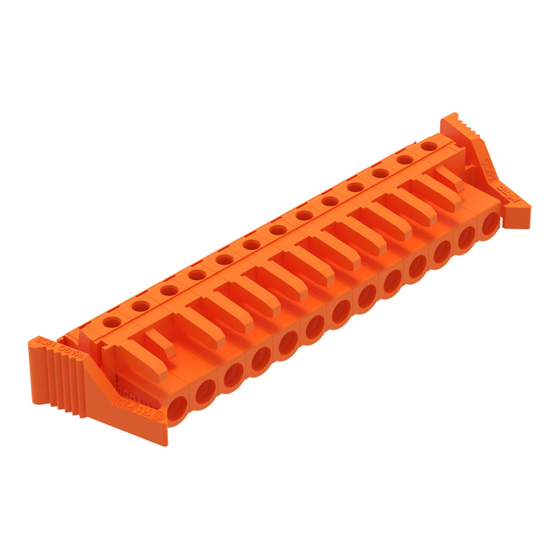 WAGO - Leiterplattensteckverbinder THT-Federleiste abgewink. 232-273/039-000 Maß 5,08mm,orange − 25 Stück