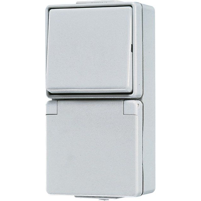 Jung - Schalter-/Steckdosenkombination SCHUKO-Steckdose 676 W 16A 250V