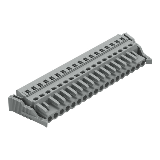 WAGO - Kabelsteckverbinder für Leiterplattensteckverbinder 1-Leiter-Federleiste 231-118/037-000 CAGECLAMP,2,5 mm²,gr − 10 Stück
