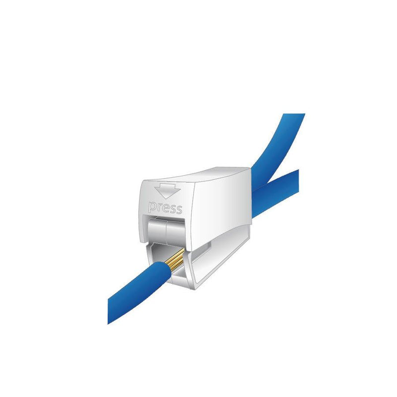 HellermannTyton - Steckklemme HECL-2/1-PA-WH-100ST − 500 Stück