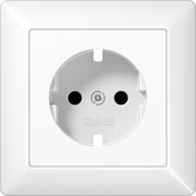 Jung - Abdeckung/Bedienelement für Installationsschalterprogramme Zentralplatte AS 1520 KIPL WW f. SCHUKO-Steckdose