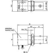 Telegärtner - Koax-Steckverbinder BNC-Einbaubuchse Form A 100023368 f.Gedr.Schaltung Iso