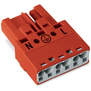 WAGO - Steckverbinder für steckbare Gebäudeinstallation Stecker 770-1313 3-polig, rot − 100 Stück
