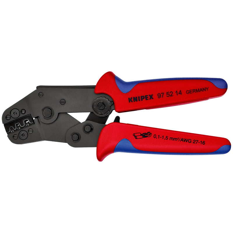 Knipex - Presswerkzeug Kabelschuhe/Verbinder, Aderendhülsen, Schirmanschluss Crimpzange 97 52 14 195mm
