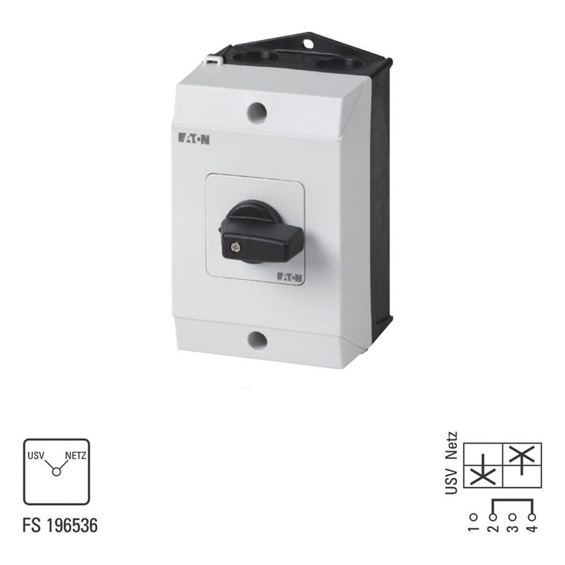 Eaton - Lastschalter Umschalter T3 32A Aufbau T3-1-15541/I2 rastend o. 0-Stell