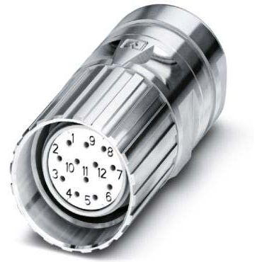 Phoenix Contact - Rundsteckverbinder, feldkonfektionierbar (Industriesteckverbinder) Kabelsteckverbinder CA-12S1N1280DN 12-polig gerade − 1 Stück
