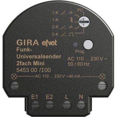Gira - Bedienelement intelligent Funk Universalsender Mini 545300 2fach