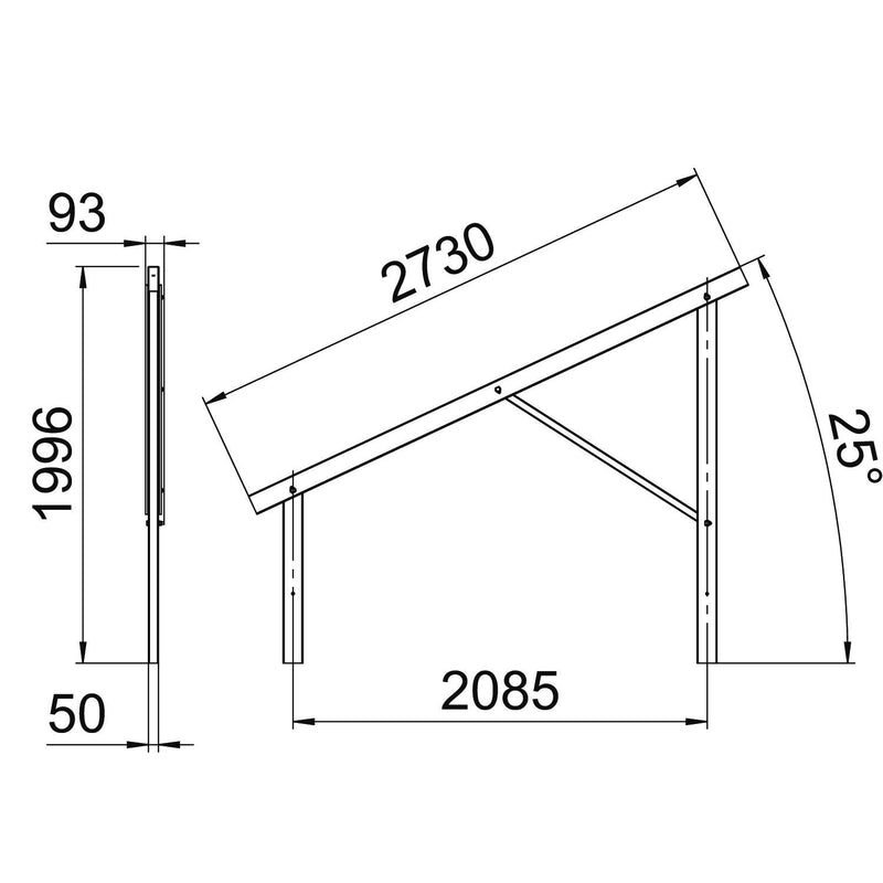 OBO Bettermann - Photovoltaik-Montagesystem Vormontierter Träger VT 25S FT für Freiflächensyste