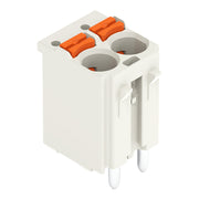 WAGO - Leiterplattensteckverbinder 1-Leiter-THR-Federleiste 2092-1172/200-000 CAGE CLAMP,lichtgrau − 200 Stück