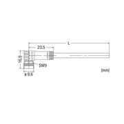 WAGO - Konfektioniertes Sensor-Aktor-Kabel Sensor-/Aktorleitung M8Bu. 756-5102/030-015 winklig,3-polig