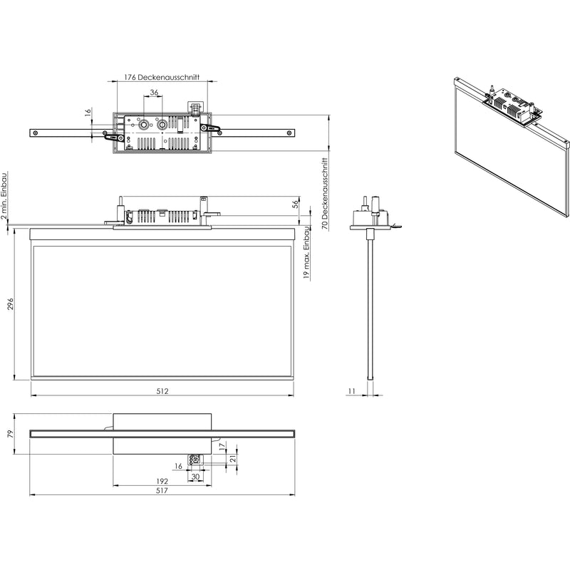 RP-Technik - Sicherheitsleuchte LED-Rettungszeichenleuchte AGC009-AZ ZB, anthrazit