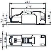 Telegärtner - Modularer Steckverbinder RJ45 100039916 MFP8-SL T568B C6A − 10 Stück
