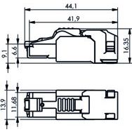 Telegärtner - Modularer Steckverbinder RJ45 100039916 MFP8-SL T568B C6A − 10 Stück