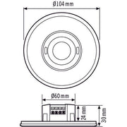 ESYLUX - Bewegungsmelder/Präsenzmelder komplett Decken-Bewegungsmelder MD-FLAT360i/8L.R. BK