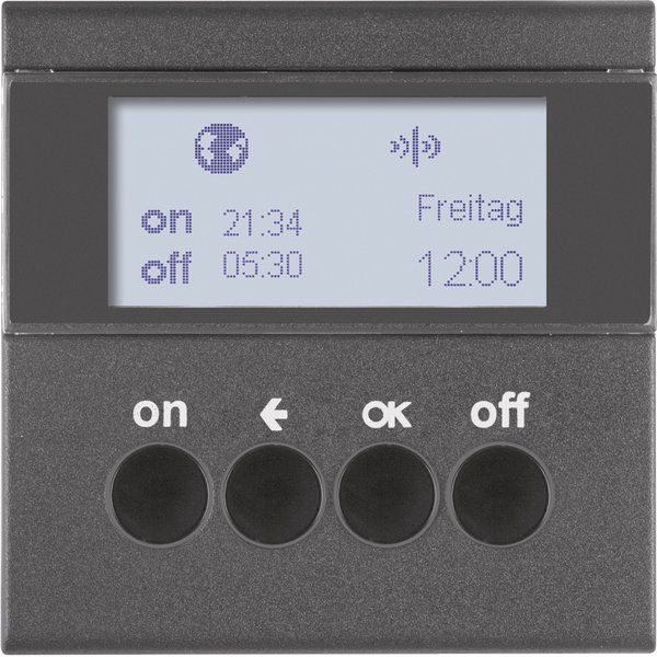 Berker - Bussystem-Zeitschaltuhr KNX-Funk Zeitschaltuhr 85745285 anthrazit matt
