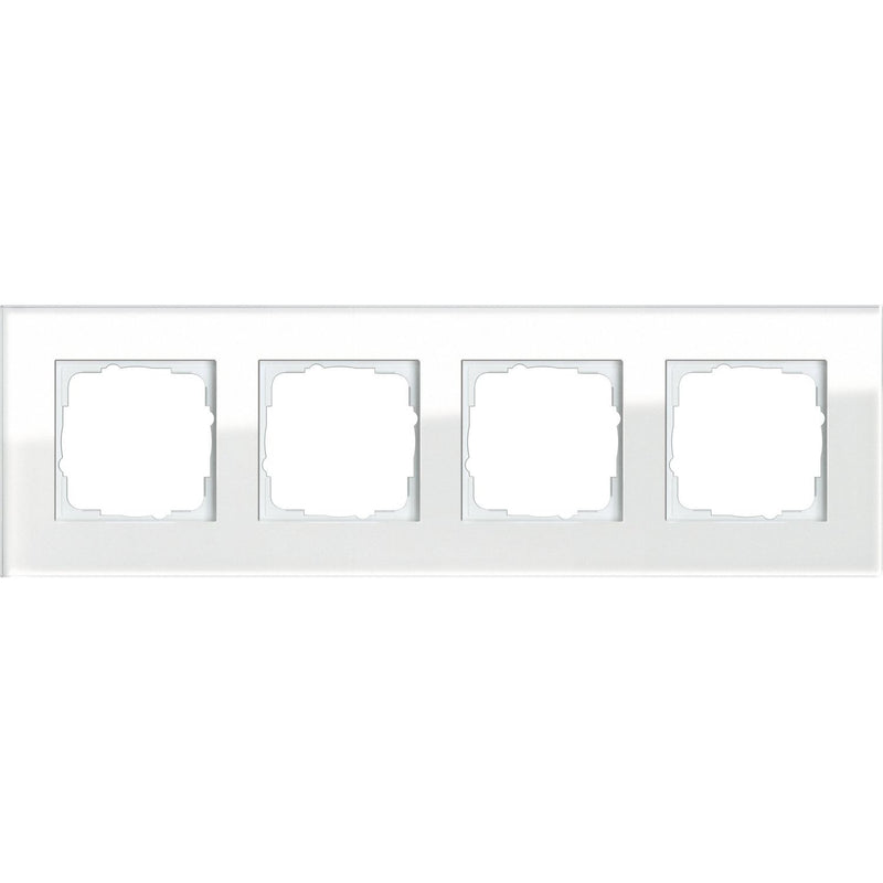Gira - Abdeckrahmen 4f. weissglas 021412