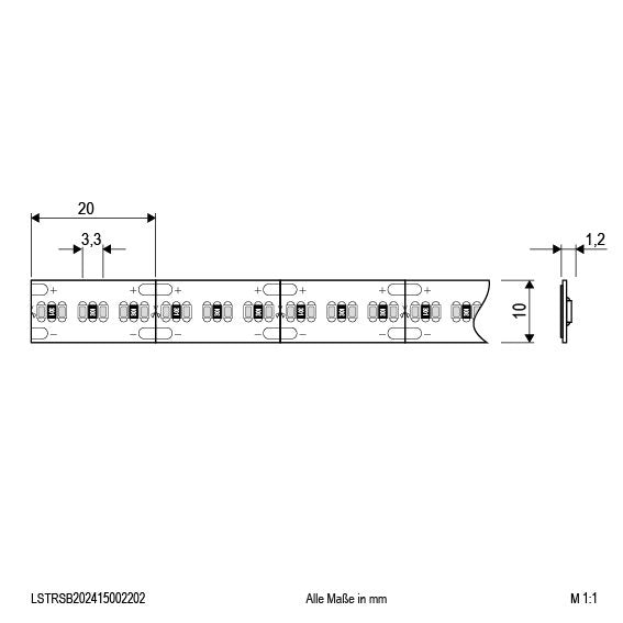 EVN Lichttechnik - Lichtschlauch/-band LED-Strip LSTRSB202415002202 5m 3000K 24V/DC IP20