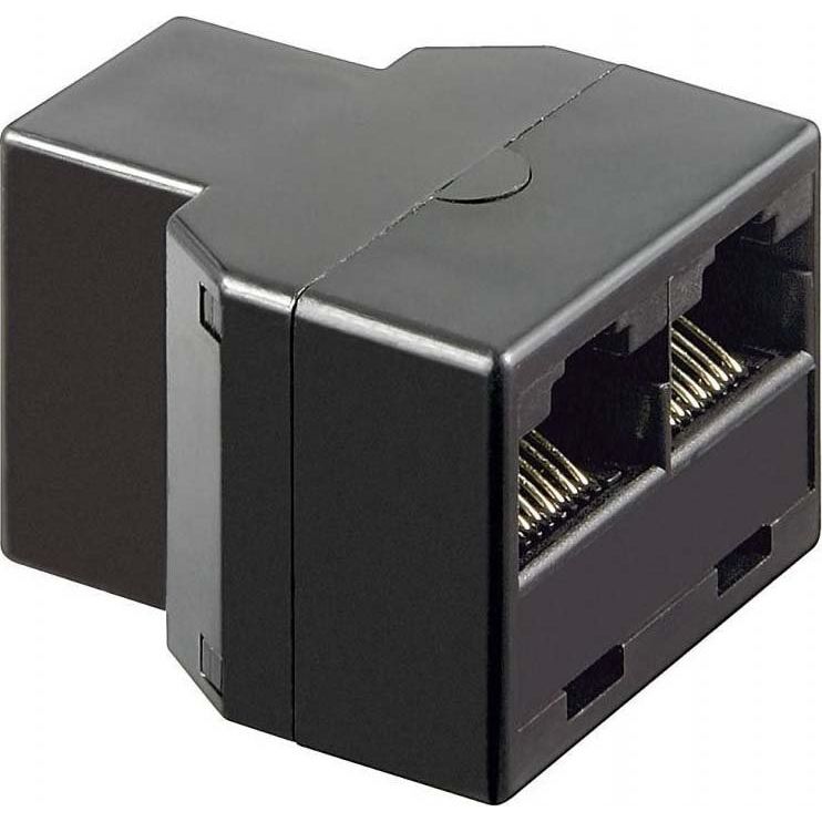Goobay - Kommunikationstechnik-Adapter ISDN T-Adapter 50594 sw,Bu/Bu − 10 Stück