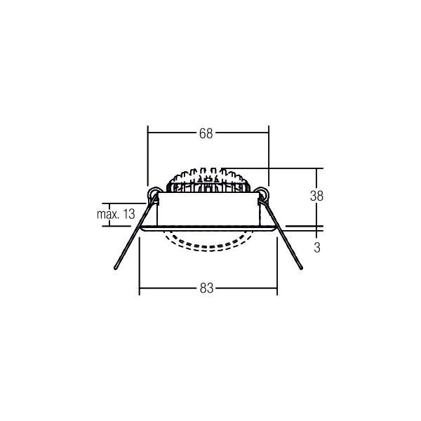 Brumberg Leuchten - Downlight/Strahler/Flutlicht LED-Einbaustrahler 230V 40469073 3000K, ws