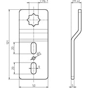 DELTA DORE - Zubehör/Ersatzteile für Tor-/Rollladenantriebe Fertigkastenlager 4016-01 16mm Stern, gekröpft