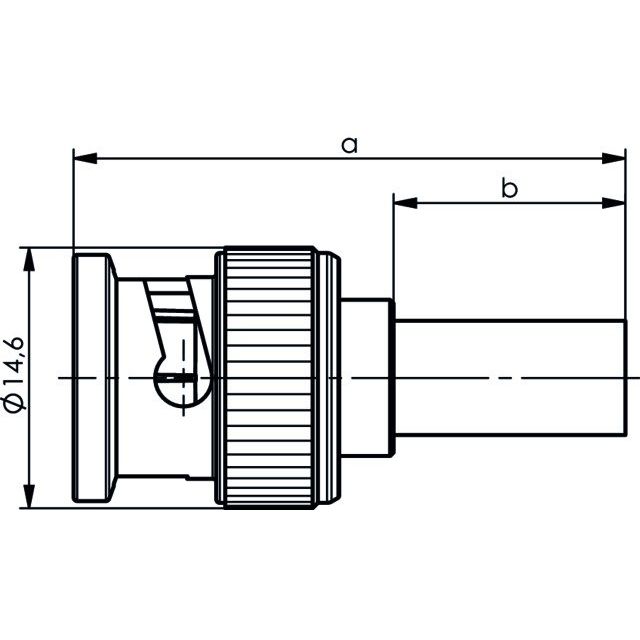 Telegärtner - Koax-Steckverbinder BNC-Kabelstecker 100027502 Crimp G16 (0.6/3.7D) − 5 Stück