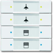 ABB Stotz S&J - Bussystem-Tastsensor Bedienteil Solo 6127/02-84-500 4-fach studioweiß