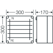 Hensel - Überspannungsableiter für Energietechnik/Stromversorgung Mi-Sammelschienengehäuse Mi SP 2240 300x300mm