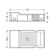 WAGO - Zubehör/Ersatzteile für steckbare Gebäudeinstallation Zugentlastungsgehäuse 770-503/021-000 f. 1 Leitung,schwarz − 25 Stück